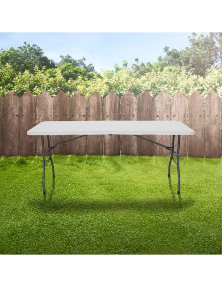 Mesa Plegable Jardín Blanca - ¡Cómoda, Práctica y Versátil!