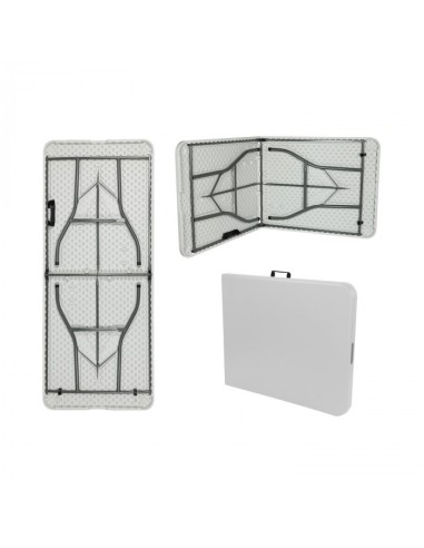 Mesa Plegable Jardín Blanca 240 cm - ¡Amplio Espacio para Compartir!