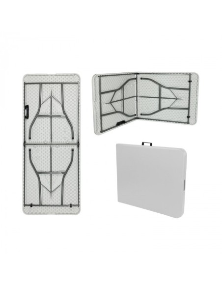 Mesa Plegable Jardín Blanca 240 cm - ¡Amplio Espacio para Compartir!