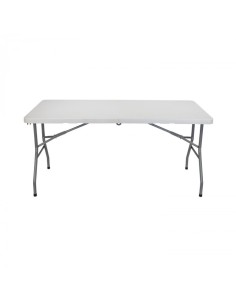 Mesa Plegable Jardín Blanca 150 cm - ¡Ideal para Espacios Pequeños!