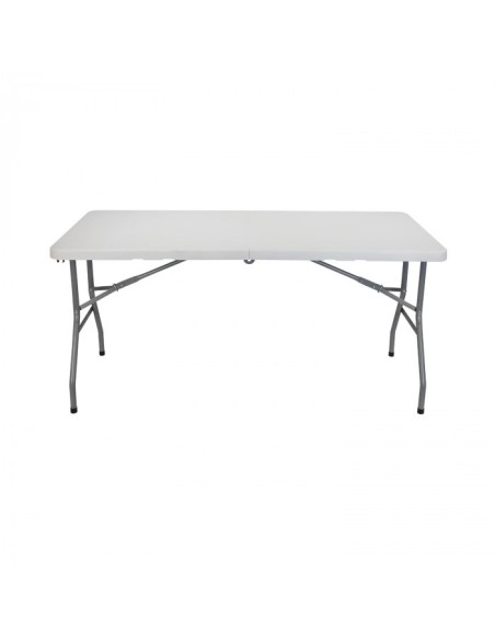 Mesa Plegable Jardín Blanca 150 cm - ¡Ideal para Espacios Pequeños!