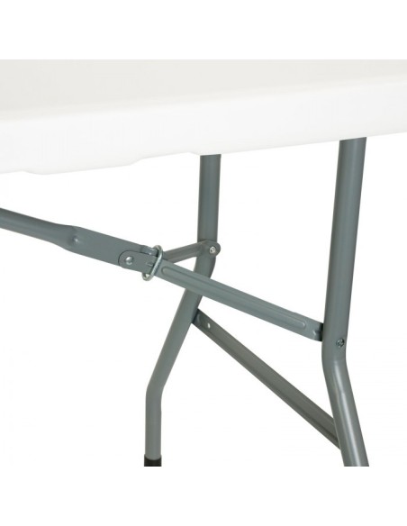 Mesa Plegable Jardín Blanca 150 cm - ¡Ideal para Espacios Pequeños!