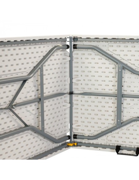 Mesa Plegable Jardín Blanca 150 cm - ¡Ideal para Espacios Pequeños!