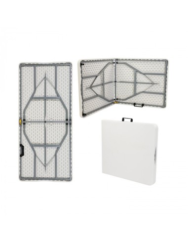 Mesa Plegable Jardín Blanca 150 cm - ¡Ideal para Espacios Pequeños!