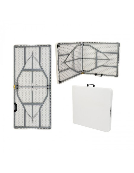 Mesa Plegable Jardín Blanca 150 cm - ¡Ideal para Espacios Pequeños!