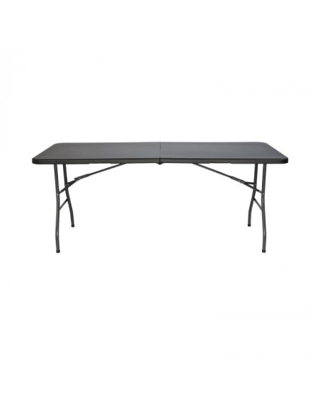 Mesa Plegable Jardín Negra 180 cm - ¡Elegancia para tu Exterior!