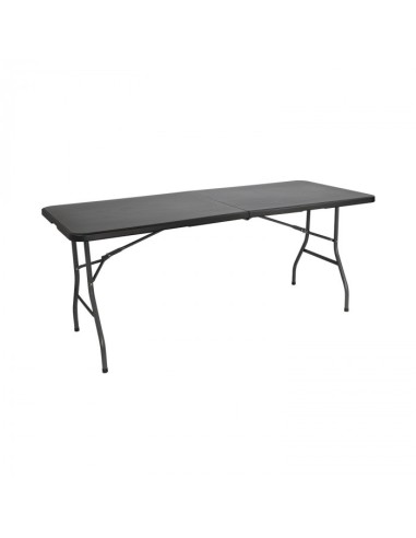 Mesa Plegable Jardín Negra 180 cm - ¡Elegancia para tu Exterior!