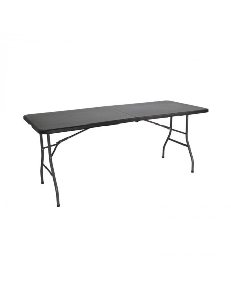 Mesa Plegable Jardín Negra 180 cm - ¡Elegancia para tu Exterior!