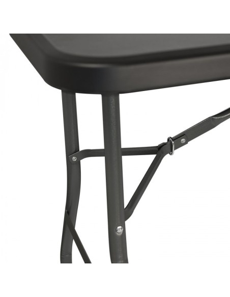 Mesa Plegable Jardín Negra 180 cm - ¡Elegancia para tu Exterior!