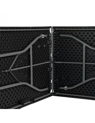 Mesa Plegable Jardín Negra 180 cm - ¡Elegancia para tu Exterior!