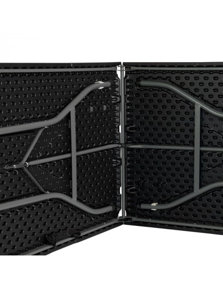 Mesa Plegable Jardín Negra 180 cm - ¡Elegancia para tu Exterior!