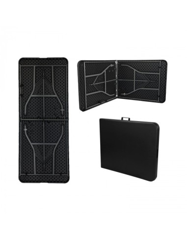 Mesa Plegable Jardín Negra 180 cm - ¡Elegancia para tu Exterior!
