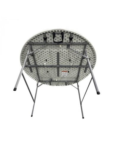 Mesa Plegable Redonda Jardín Granito Blanco 120 cm - ¡Perfecta