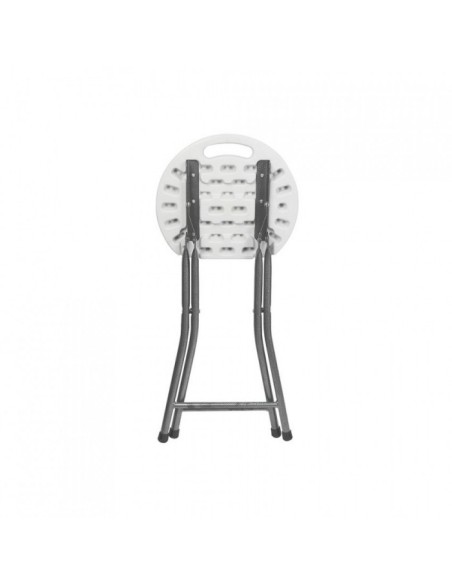 Taburete Plegable Redondo Blanco - ¡Asientos Adicionales al Instante!