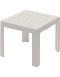 Mesa Auxiliar Jardín Grosfillex Miami Blanca 40 cm - ¡Versátil