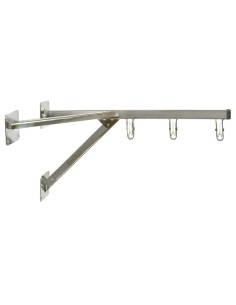 Tendedero de pared Flores Cortés 39220 en acero inoxidable con 3 poleas y 2 tirantes