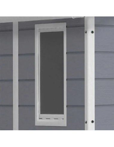 Caseta de resina exterior con suelo incluido, rejilla y ventana