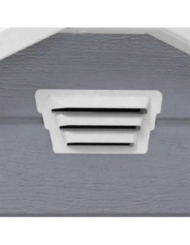 Caseta de resina exterior con suelo incluido, rejilla y ventana