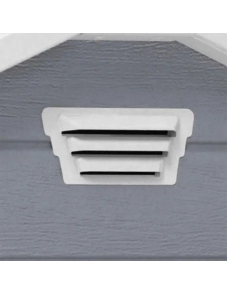 Caseta de resina exterior con suelo incluido, rejilla y ventana