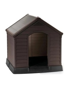 Caseta de resina para perros grandes en color chocolate
