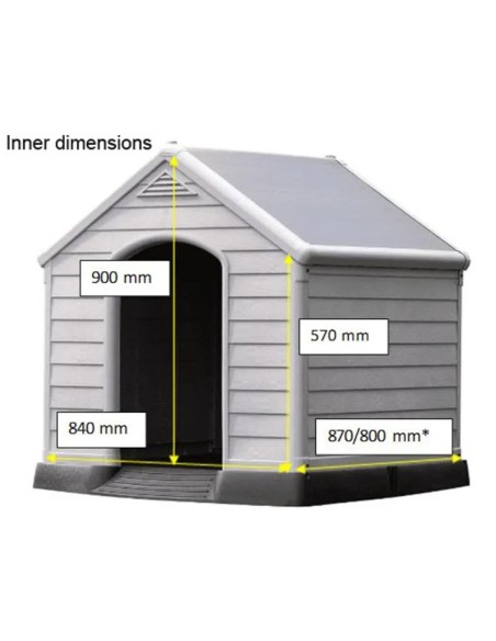 Caseta de resina para perros grandes en color chocolate