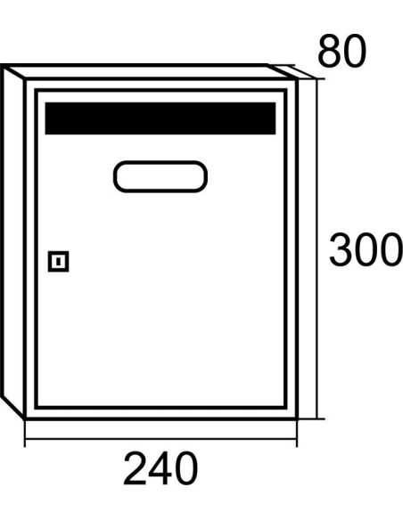 Btv - teide buzón acero color plata