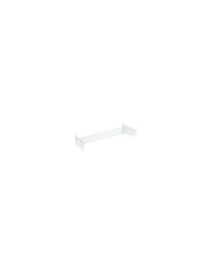 Tendedero extensible SECATOT de metal blanco de 190 cm completamente abierto y listo para secar ropa en un balcón exterior. 2