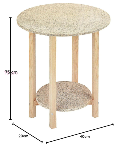 mesa camilla de madera media 40 x 75