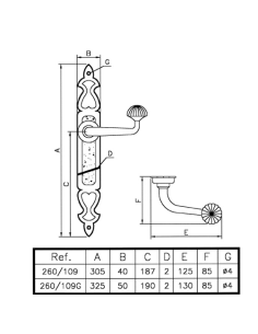 Manivela Felipe II: Elegancia Histórica para tu Puerta 2