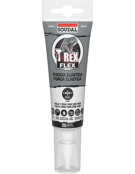 Adhesivo Sellador T-Rex Flex 125ml – Polímero Híbrido Negro | Fuerte