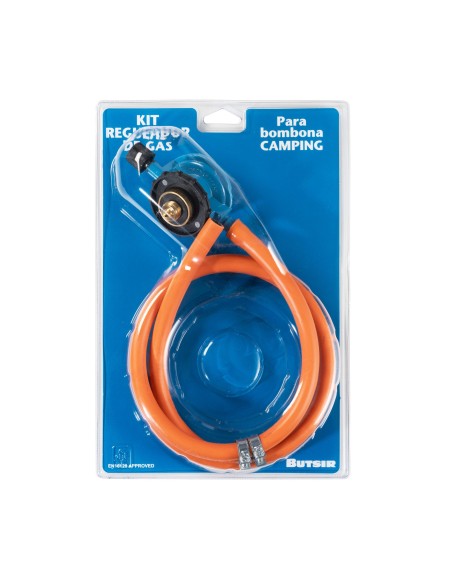 Butsir - Kit regulador para bombona de camping gas azul
