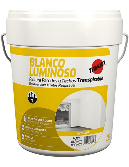 TITAN  - PINTURA BLANCO LUMINOSO 15 LITROS