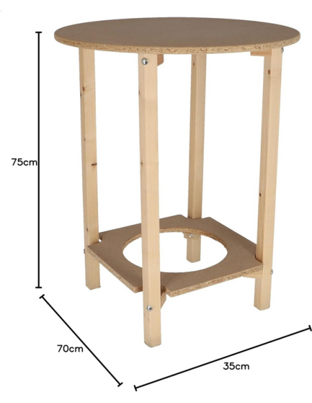 mesa camilla con tarima para brasero