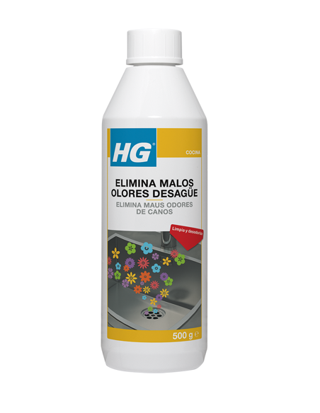 HG - Eliminador de malos olores (desagüe 0.5l), 500 Ml