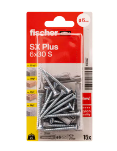 Tacos Fischer SX Plus S 6x30: ¡Para todas tus fijaciones!