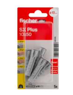 Tacos Fischer SX Plus 10x50: Máxima Fijación para Cargas Pesadas