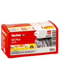 Fischer - Caja de Taco SX Plus 5 x 25 - 100 UD