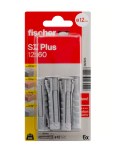 Fischer SX Plus 12x60: Fijación segura para cargas pesadas