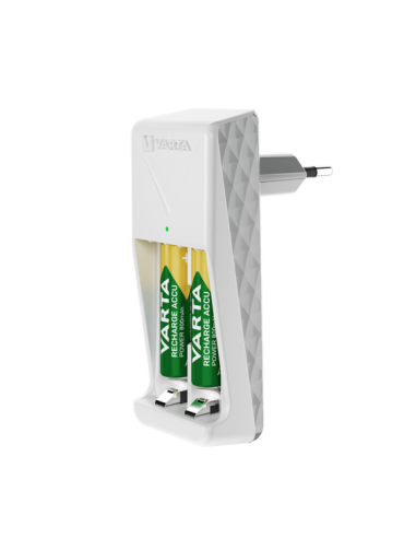 Varta: Mini Cargador + 2 Pilas Recargables AAA