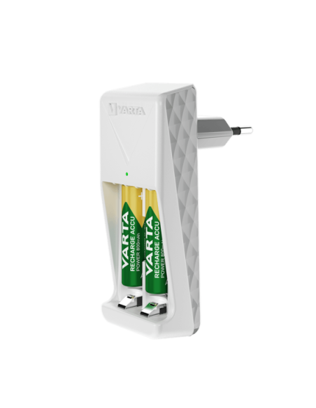 Varta: Mini Cargador + 2 Pilas Recargables AAA