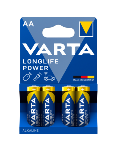 Blister de 4 pilas AA Varta: Duraderas