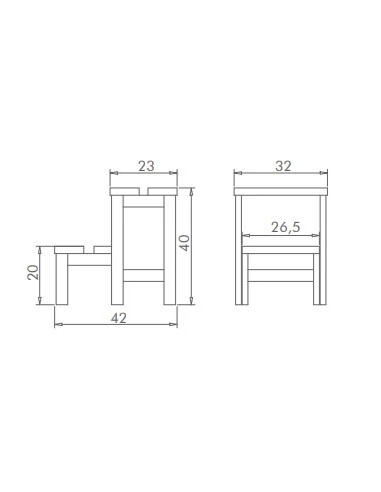 taburete madera plegable