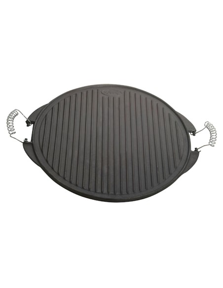 Plancha Hierro Fundido 52 cm | Cara Lisa y Ondulada | Garcima