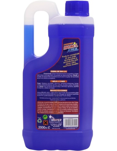 Desengrasante Brumol Azul 2000ml mostrando la etiqueta frontal