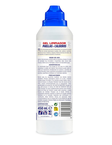 Asevi Limpiador de Paellas y Calderos | Gel Desengrasante 450 ml