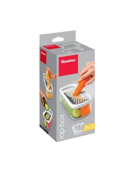 Rallador METALTEX "RAP-B" con 3 Cuchillas y Recipiente