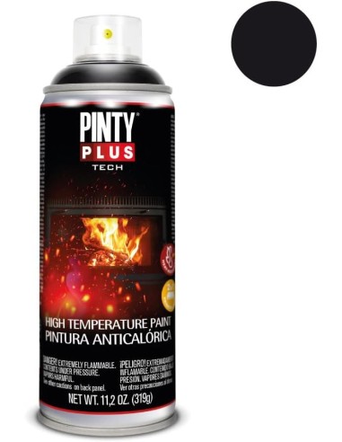 PINTYPLUS Pintura Spray Anticalórica Negra 400 ML -