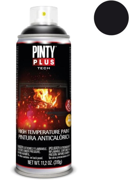 PINTYPLUS Pintura Spray Anticalórica Negra 400 ML -