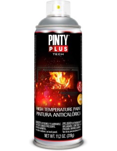 PINTYPLUS Pintura Spray Anticalórica Plata 400 ML - Alta Resistencia