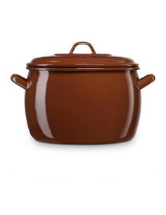 Olla abombada Esmaltaciones La Estrella de 40 cm vista frontal.